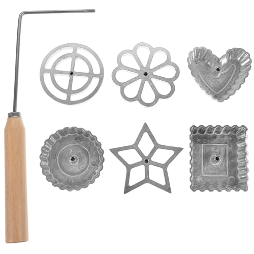 YARNOW Rosenküchleform Waffel Rosetten Traditionelle Teigform Waffeleisen Formen Rosettenwaffeleisen Aluminium Waffelform Backofen Roseneisen zum Backen Tauchform Waffelförmchen YARNOW Rosenküchleform Waffel Rosetten Traditionelle Teigform Waffeleisen Formen Rosettenwaffeleisen Aluminium Waffelform Backofen Roseneisen zum Backen Tauchform Waffelförmchen von YARNOW