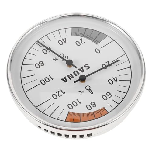 YARNOW Sauna Hygrothermograph aus Edelstahl Präzises Wandthermometer für Temperatur Luftfeuchtigkeitsmessung Digitales Innenklima messgerät für Sauna Dampfbadräume YARNOW Sauna Hygrothermograph aus Edelstahl Präzises Wandthermometer für Temperatur Luftfeuchtigkeitsmessung Digitales Innenklima messgerät für Sauna Dampfbadräume von YARNOW