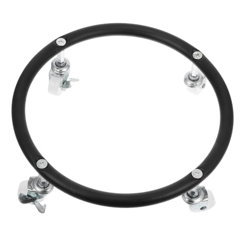 YARNOW Schwarz Pulverbeschichteter Edelstahl Gasflaschenhalter mit Rädern und Bremsen Robuster Stabiler Zylinderständer mit Verstärktem Metallprofil für Sicheren Haushaltsgebrauch von YARNOW