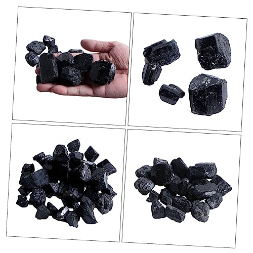 YARNOW Schwarzer Tourmalin Kristall Rohstein für Schmuck DIY Innendekoration Textilbeschichtung Metaphysische Heilung Chakra Ausgleich Elektronische Nutzung von YARNOW