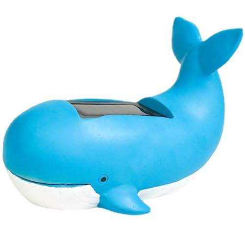 YARNOW Solarleuchte Wal Design aus Resin Solarbetrieben Schnelle Aufladung Dekorative Garten Patio deko Langlebig für Außenbereiche Umweltfreundliche LED Beleuchtung von YARNOW