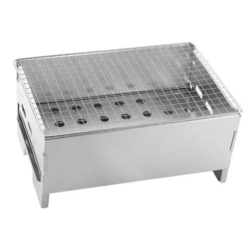 YARNOW Tragbarer Holzkohlegrill aus Robustem Kompakter Tischgrill für Outdoor Camping Multifunktionaler Grillrost Leicht zu Reinigen und Einfach zu Transportieren für Unterwegs und von YARNOW