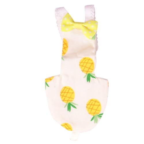 YARNOW Vogelwindel, Wiederverwendbar, Papageienwindel, Waschbar, Vogel-fluganzug, Papageienkleidung, Flugkostüm (mittel, Ananas) von YARNOW