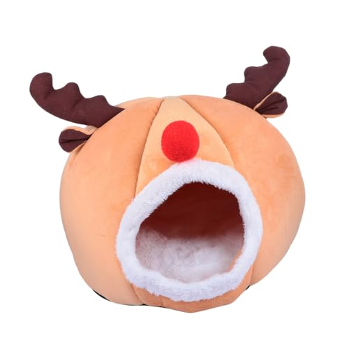 YARNOW Weihnachtliches Katzenhaus Zelt Halbgeschlossenes Haustierbett REH Design Material Warmer Rückzugsort Für Kleine Katzen Und Hunde YARNOW Weihnachtliches Katzenhaus Zelt Halbgeschlossenes Haustierbett REH Design Material Warmer Rückzugsort Für Kleine Katzen Und Hunde von YARNOW