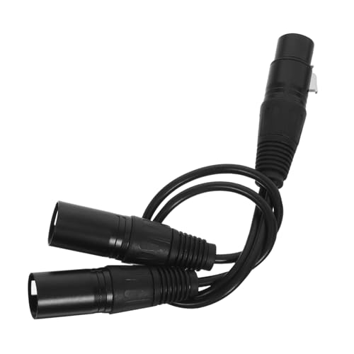 YARNOW Xlr Splitter Kabel Female zu Male Balanciertes Mikrofonkabel Adapter Dual Signal Ausgang für Lautsprecher und Professionelle Audiogeräte Plug Play Schwarz von YARNOW