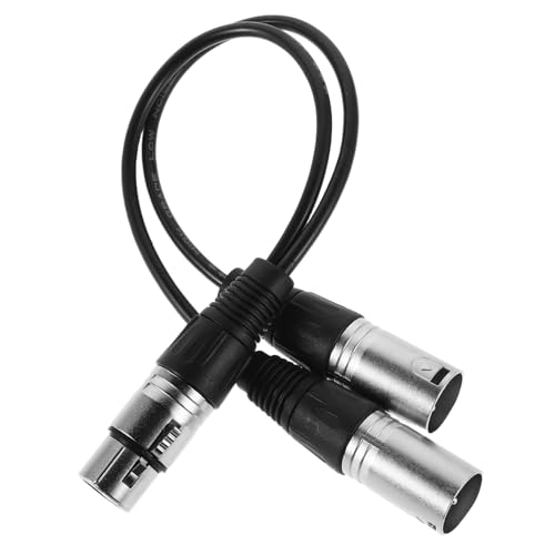 YARNOW Xlr Splitterkabel Dreipoliger Mikrofonadapter Symmetrisches Y kabel Kompatibel mit Mikrofon Lautsprecher Mixer für Audioausrüstung von YARNOW