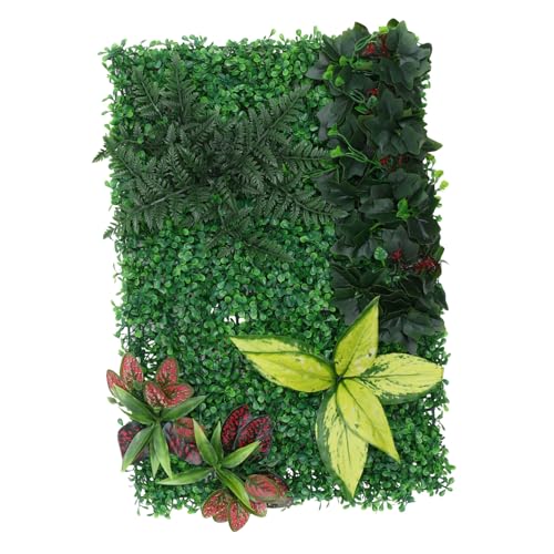 YARNOW künstliche Pflanzenwand kunstrasenmatten wanddeko grün Künstliche Grasmatte Simulierte Graswand Kunstrasenwand draußen Grasplattenverzierung künstlicher Rasenschirm Plastik Green von YARNOW