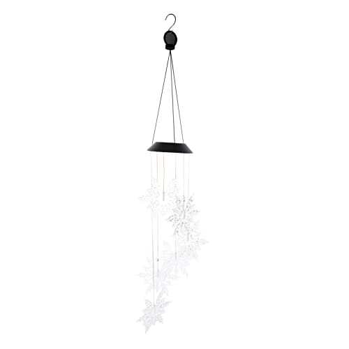 YARNOW wasserdichte Solar Windspiel Lampe Schneeflocke mit Farbwechsel LED Flammige Garten Hängeleuchte für Außenbereich Automatische Aufladung Wetterfest Einfache Installation von YARNOW