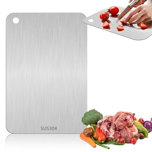 29 * 20cm Edelstahl Schneidebrett Dickes Metallschneidebrett Stainless Steel Schneidbrett Doppelseitiges Schneidebrett In Lebensmittelqualität Schneidbrett Metall Für Fleisch,Fisch & Gemüse 29 * 20cm Edelstahl Schneidebrett Dickes Metallschneidebrett Stainless Steel Schneidbrett Doppelseitiges Schneidebrett In Lebensmittelqualität Schneidbrett Metall Für Fleisch,Fisch & Gemüse von YARUJING