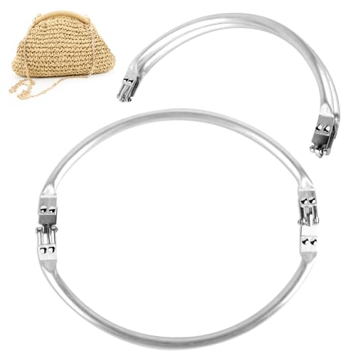 YARVPUV 2 Stück Taschenrahmen Verschluesse Circular 19cm 23cm Taschenbügel Taschen Verschluss für DIY Geldbeutel Handtasche Taschenzubehör -Circular von YARVPUV
