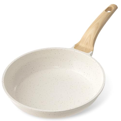YASHE Bratpfanne mit Antihaftbeschichtung, 28 cm, Pfanne mit Granitbeschichtung für Eier, Pfannkuchen und Speck, induktionsgeeignet, leicht zu reinigen, PFOA-frei, mit hitzebeständigem Griff von YASHE