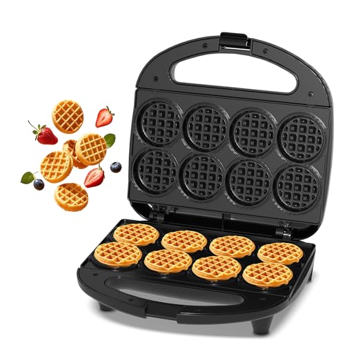 YASHE Multi Mini Waffelmaker, Bereitet 8 x 5 cm Kleine Waffeln zu, Waffelmaker mit Antihaftbeschichtung, Perfekt für Familien, Partys und Frühstück, Antihaftbeschichtung, Kompaktes Design, Leicht zu R YASHE Multi Mini Waffelmaker, Bereitet 8 x 5 cm Kleine Waffeln zu, Waffelmaker mit Antihaftbeschichtung, Perfekt für Familien, Partys und Frühstück, Antihaftbeschichtung, Kompaktes Design, Leicht zu R von YASHE