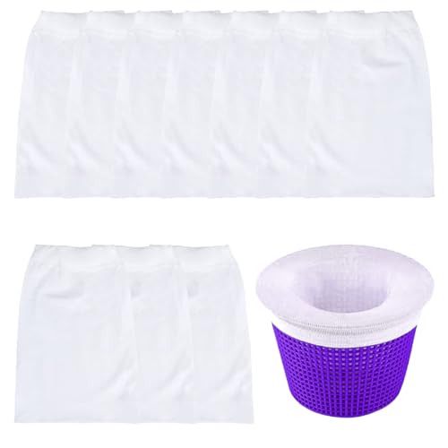 YATEICBC 10 Pcs Pool Filter Skimmer, Skimmer Filter,Pool Skimmer Socken,Wiederverwendbare Skimmer Korb Mesh für Oberfläche Skimmer zu entfernen Laub YATEICBC 10 Pcs Pool Filter Skimmer, Skimmer Filter,Pool Skimmer Socken,Wiederverwendbare Skimmer Korb Mesh für Oberfläche Skimmer zu entfernen Laub von YATEICBC