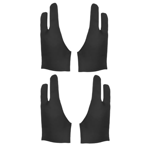 YATEICBC 2 Paar Zeichenbrett-Zeichenhandschuhe,Zeichenhandschuhe,Linke und rechte Künstlerhandschuhe, elastische schmutzabweisende Handschuhe, schwarz YATEICBC 2 Paar Zeichenbrett-Zeichenhandschuhe,Zeichenhandschuhe,Linke und rechte Künstlerhandschuhe, elastische schmutzabweisende Handschuhe, schwarz von YATEICBC