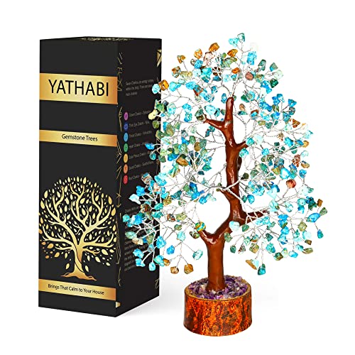 Türkis Steine,Kristallbaum,Edelstein,Stein Bonsai Baum,Feng Shui Dekor,Kristall Geldbaum,Kristall Baum des Lebens Dekor,Chakra Baum,spirituelles Geschenk,Gute Tischdekoration,Kristall Energie .. von YATHABI