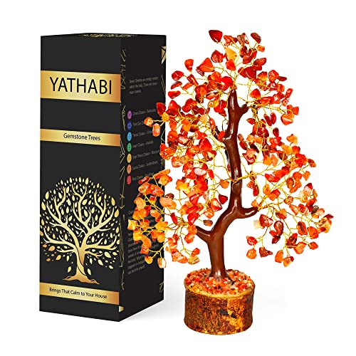 YATHABI Karneol – Chakra-Baum – Edelsteine – Kristall-Bonsai-Baum – Feng Shui – roter Kristallstein – Kristallbaum des Lebens Dekor – spirituelle Geschenke – spirituelle Schreibtischdekoration – YATHABI Karneol – Chakra-Baum – Edelsteine – Kristall-Bonsai-Baum – Feng Shui – roter Kristallstein – Kristallbaum des Lebens Dekor – spirituelle Geschenke – spirituelle Schreibtischdekoration – von YATHABI