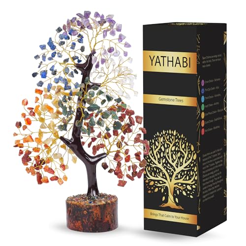 YATHABI Seven Chakra Aura Reinigungsstein Baum Ornament Geschenk Natürliche Heilung Kristall der Liebe Feng Shui Bonsai Home Decor Reichtum Glück Wohlstand Stein Handgefertigte Skulptur 25,4-30,5 cm YATHABI Seven Chakra Aura Reinigungsstein Baum Ornament Geschenk Natürliche Heilung Kristall der Liebe Feng Shui Bonsai Home Decor Reichtum Glück Wohlstand Stein Handgefertigte Skulptur 25,4-30,5 cm von YATHABI