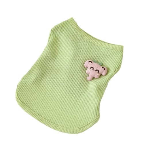Haustierkleidung Haustier Sommer kühl und atmungsaktiv kleine Tank Top Katze Hund Kleidung einfache süße(Green,XXL) von YATINGZHANG