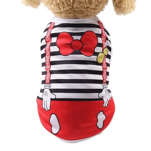 Haustierkleidung Hunde-Shirts, Sommer, atmungsaktiv, Welpenkleidung, niedliche ärmellose Haustier-T-Shirts, Hundekleidung for Haustierkleidung(A,XL) von YATINGZHANG
