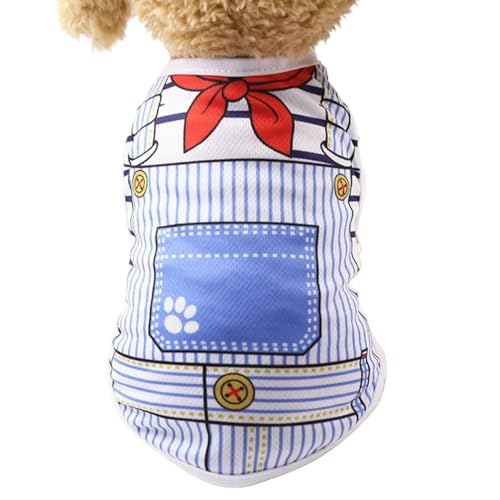 Haustierkleidung Hunde-Shirts, Sommer, atmungsaktiv, Welpenkleidung, niedliche ärmellose Haustier-T-Shirts, Hundekleidung for Haustierkleidung(F,M) von YATINGZHANG