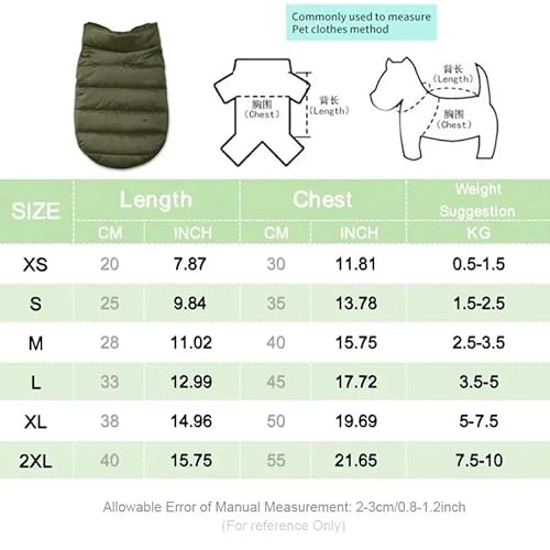 Haustierkleidung Kleine Hundekleidung Winter Warme Haustierweste Welpenmantel(Red,XXL) von YATINGZHANG