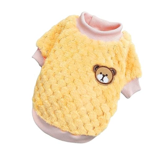 Haustierkleidung Winter Warme Haustier Hund Kleidung Weiche Und for Kleine Mittlere Hunde Kostüm Mantel(Yellow,XXL) von YATINGZHANG