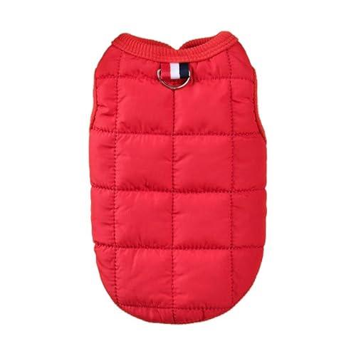 Haustierkleidung Winter Warme Hundekleidung Winddicht Hundemantel Jacke Haustiere Kleidung for Kleine Hunde Gepolsterte Heimtierbedarf(Red,XL) von YATINGZHANG