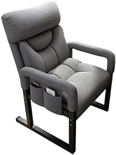 Sessel Lounge Wohnzimmer Lounge Chair Ohrensessel Kuschelstuhl Moderner Anti-Fall-Komfort für ältere Menschen Sitzender Kleiner Computer zu Hause,Grau,Stuhl+Pedal X1 von YATINMEM