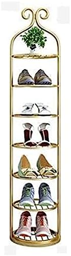 Vertikaler, Stabiler Schuhregal-Aufbewahrungsorganisator, platzsparendes modernes Schuhregal, Schuhschrank für Schlafzimmer, Eingangsbereich, Flur, Wohnzimmer, Schlafsaal, Gold, 130 cm von YATINMEM