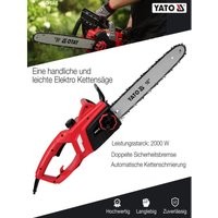 Yato - Elektro Kettensäge 1600W Elektrische Motorsäge Schwertlänge 40cm inkl. Sägekette Schwert von YATO