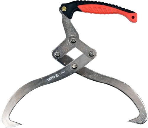 YATO Handpackzange Fällheber Packzange Handhebehaken Stammheber Holzgreifer Forstzange Hebezange, Größe:Länge 450mm Max.Öffnung 300mm von YATO