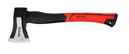 Spaltaxt Spalthammer mit Keil und Fiberglas Stiel, Universal Spaltbeil Holzspalter, Gewicht:1500g (YT-79981) von YATO