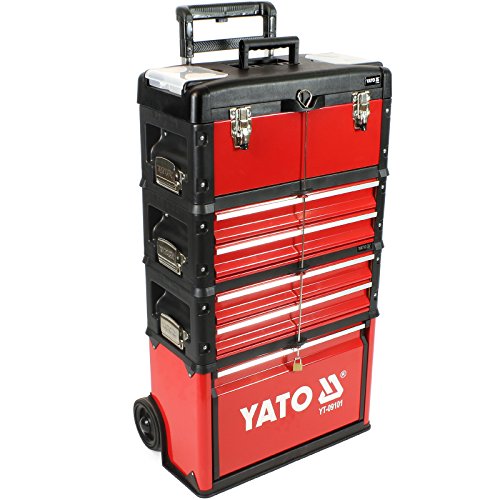 Werkzeug-Trolley | Aufbewahrung mit 3 Modulen YT-09101 + Zusatzmodul YT-09107 von YATO