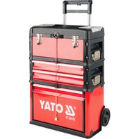 Yato - Werkzeugkoffer Werkstattwagen Werkzeugwagen Werkzeugtrolley Werkzeuge Tool Trolley 4 Fächer Rot von YATO