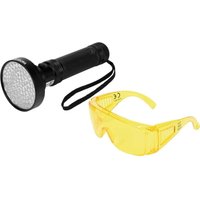 UV 100 LED-Taschenlampe und Brillenset - YT-08582 von YATO