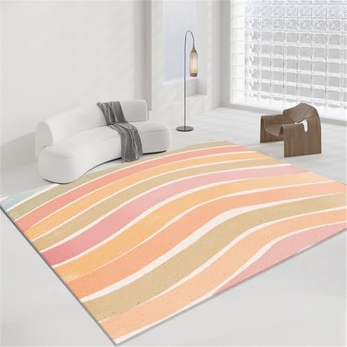 YATOLA Teppich Krabbeldecke rutschfest Spielmatte Baby Krabbelmatte Groß Mädchen Jungen Waschbar Spielteppich Rechteckig Kinderzimmer Boden Teppichmatte Flächenteppich Regenbogen (Orange, 80x120cm) YATOLA Teppich Krabbeldecke rutschfest Spielmatte Baby Krabbelmatte Groß Mädchen Jungen Waschbar Spielteppich Rechteckig Kinderzimmer Boden Teppichmatte Flächenteppich Regenbogen (Orange, 80x120cm) von YATOLA