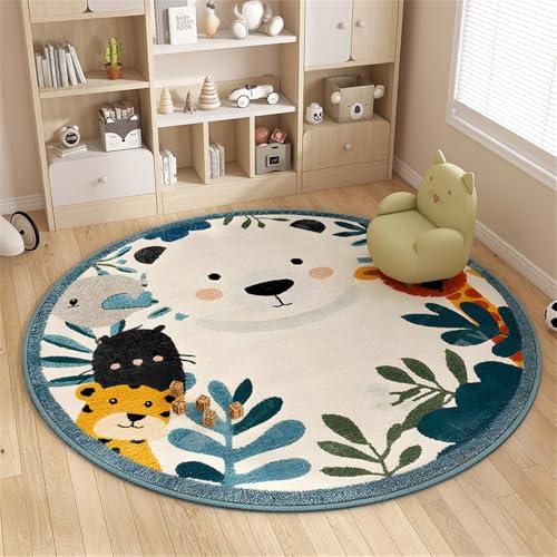 YATOLA Teppich Mädchen Jungs für Kinder Weicher Kinderzimmerteppich Spielen Grün Grau Krabbelmatte Rutschfester Tier Löwen Teppichbodenkissen Spielzimmer Schlafzimmer Giraffe Bären (Weiß 2, 60x60cm) YATOLA Teppich Mädchen Jungs für Kinder Weicher Kinderzimmerteppich Spielen Grün Grau Krabbelmatte Rutschfester Tier Löwen Teppichbodenkissen Spielzimmer Schlafzimmer Giraffe Bären (Weiß 2, 60x60cm) von YATOLA