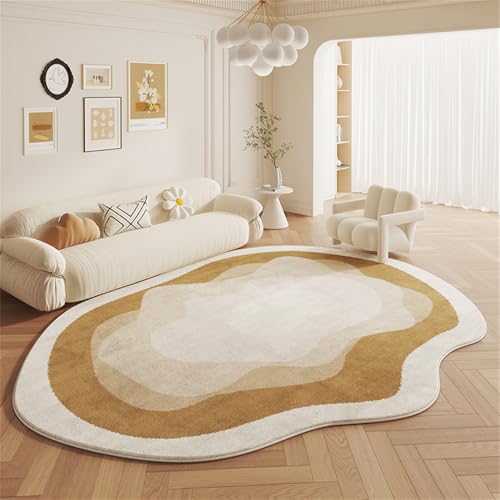 YATOLA Teppich Mädchen Jungs für Kinder Weicher Kinderzimmerteppich Spielen Grün Krabbelmatte Rutschfester Rug Teppichbodenkissen Spielzimmer Schlafzimmer Braun Geometrie Moderne (Braun, 60x90cm) von YATOLA