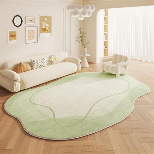 YATOLA Teppich Mädchen Jungs für Kinder Weicher Kinderzimmerteppich Spielen Grün Krabbelmatte Rutschfester Rug Teppichbodenkissen Spielzimmer Schlafzimmer Braun Geometrie Moderne (Grün, 40x60cm) von YATOLA