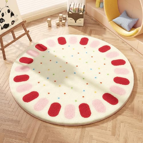 YATOLA Teppich Wohnzimmer Spielteppich Schlafzimmer Kurzflor Groß Kinder Punkt Geometrie Spielteppich Junge Mädchen Teppiche rutschfest Rosa Flauschiger Teppich Waschbarer Bären (Gelb 1, 120x120cm) YATOLA Teppich Wohnzimmer Spielteppich Schlafzimmer Kurzflor Groß Kinder Punkt Geometrie Spielteppich Junge Mädchen Teppiche rutschfest Rosa Flauschiger Teppich Waschbarer Bären (Gelb 1, 120x120cm) von YATOLA