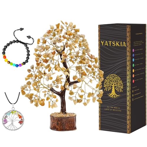 Gelber Aventurin-Kristall - Stein Bonsai-Baum - Kristall Geldbaum - Feng Shui Kristall - Künstlicher Geldbaum - Natürliche Wohnkultur - Kristallbaum des Lebens - Bergbaum - Positive Energie Geschenke Gelber Aventurin-Kristall - Stein Bonsai-Baum - Kristall Geldbaum - Feng Shui Kristall - Künstlicher Geldbaum - Natürliche Wohnkultur - Kristallbaum des Lebens - Bergbaum - Positive Energie Geschenke von YATSKIA