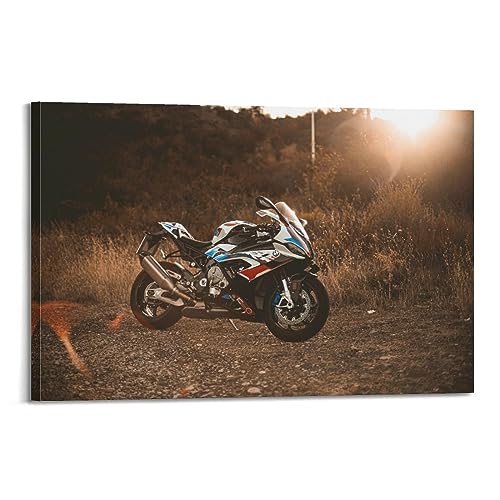 YATU Sport-Motorrad-Poster BMW S1000RR, dekoratives Gemälde, Leinwand-Wandposter und Kunstdruck, modernes Familienschlafzimmer-Dekor-Poster, 40 x 60 cm von YATU