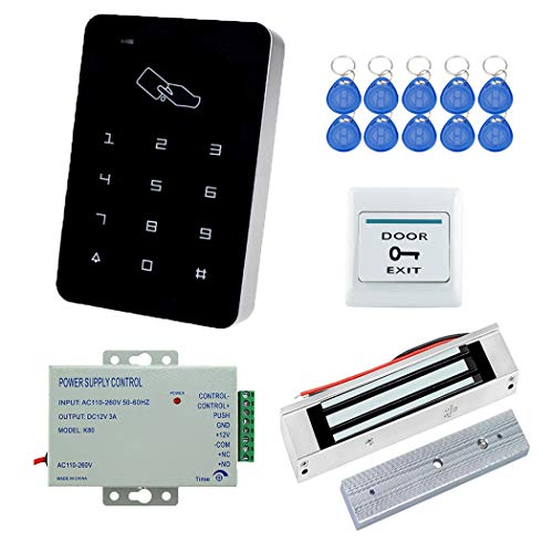 YAVIS RFID Zugangskontrolle System Kit Set Touchscreen Codeschloss Türöffner + 180kg / 350lbs Elektrische Magnetschloss + K80 3A-Netzteil + Exit-Taste + 10pcs ID EK4100 Keyfobs YAVIS RFID Zugangskontrolle System Kit Set Touchscreen Codeschloss Türöffner + 180kg / 350lbs Elektrische Magnetschloss + K80 3A-Netzteil + Exit-Taste + 10pcs ID EK4100 Keyfobs von YAVIS