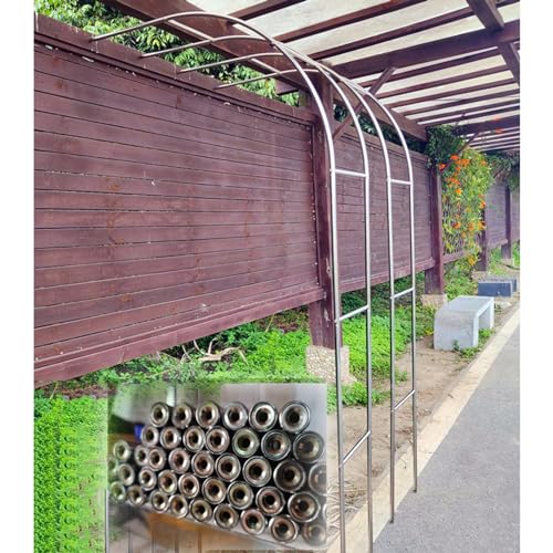 YAVYAV Rosenbogen Halbbogen Für Kletterpflanzen, Elegante Gartenlaubenbogen, Edelstahlmaterial, Rostfrei, 2,4 M Garten Rankhilfe, Für Den Innen- Und Außenbereich (Size : 200 * 240cm(6.6 * 7.9ft)) von YAVYAV