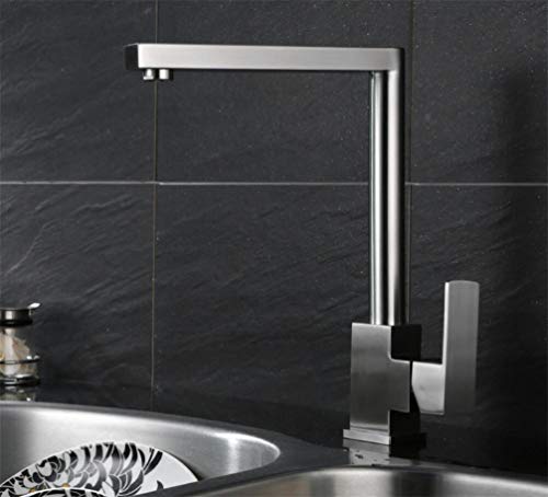 YAWEDA Einhebel-Bleifreier Küchenarmaturen Mit Eckigem Auslauf Gebürstetem Edelstahl Küchenarmaturen Mixer Küchenarmaturen Einhebel YAWEDA Einhebel-Bleifreier Küchenarmaturen Mit Eckigem Auslauf Gebürstetem Edelstahl Küchenarmaturen Mixer Küchenarmaturen Einhebel von YAWEDA