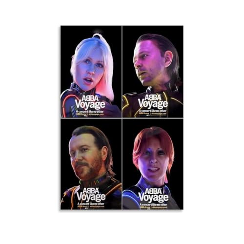 YAWRGJWRG ABBA Voyage(1) Poster, dekoratives ästhetisches Leinwandposter, Wandkunst, Dekor, Wohnzimmer, modernes Familienschlafzimmer, Musik-Filmposter, 40 x 60 cm, ungerahmter Stil von YAWRGJWRG