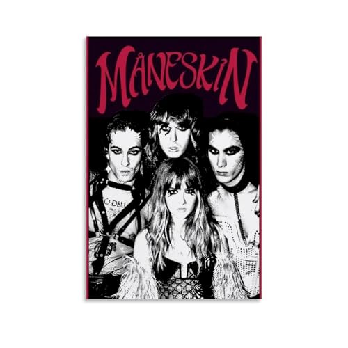YAWRGJWRG Maneskin (1) Poster, dekoratives ästhetisches Leinwandposter, Wandkunst, Dekor, Wohnzimmer, modern, Familienschlafzimmer, Musik-Filmposter, 30 x 45 cm, ungerahmter Stil von YAWRGJWRG