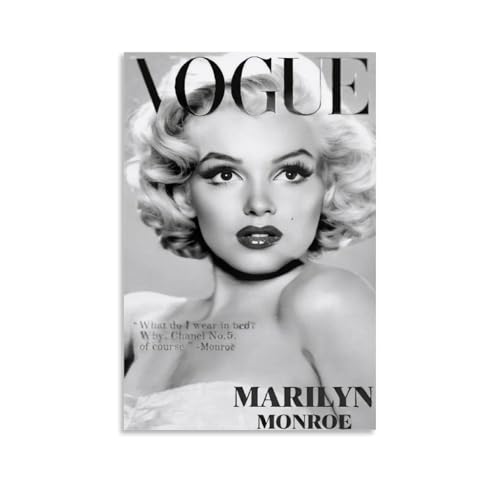YAWRGJWRG Marilyn Monroe Poster, dekoratives ästhetisches Leinwandposter, Wandkunst, Dekor, Wohnzimmer, modernes Familienschlafzimmer, Musik-Filmposter, 30 x 45 cm, ungerahmter Stil von YAWRGJWRG