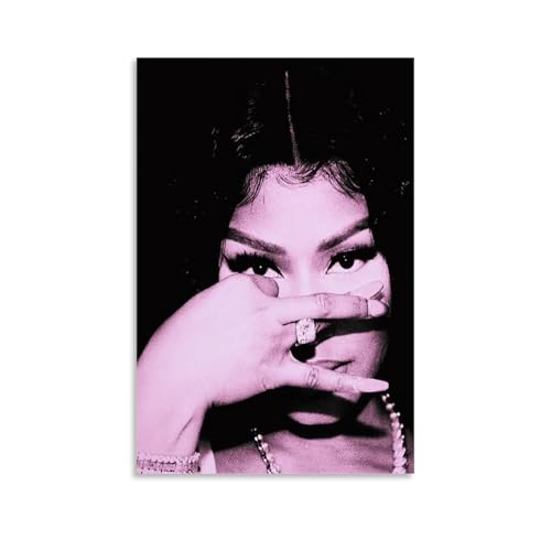 YAWRGJWRG Nicki Minaj (3) Poster, dekoratives ästhetisches Leinwandposter, Wandkunst, Dekor, Wohnzimmer, modernes Familienschlafzimmer, Musik-Filmposter, 60 x 90 cm, ungerahmter Stil von YAWRGJWRG