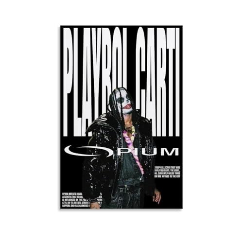 YAWRGJWRG Playboi Carti (2) Poster, dekoratives ästhetisches Leinwandposter, Wandkunst, Dekor, Wohnzimmer, modern, Familienschlafzimmer, Musik-Filmposter, 40 x 60 cm, ungerahmt, 11 von YAWRGJWRG